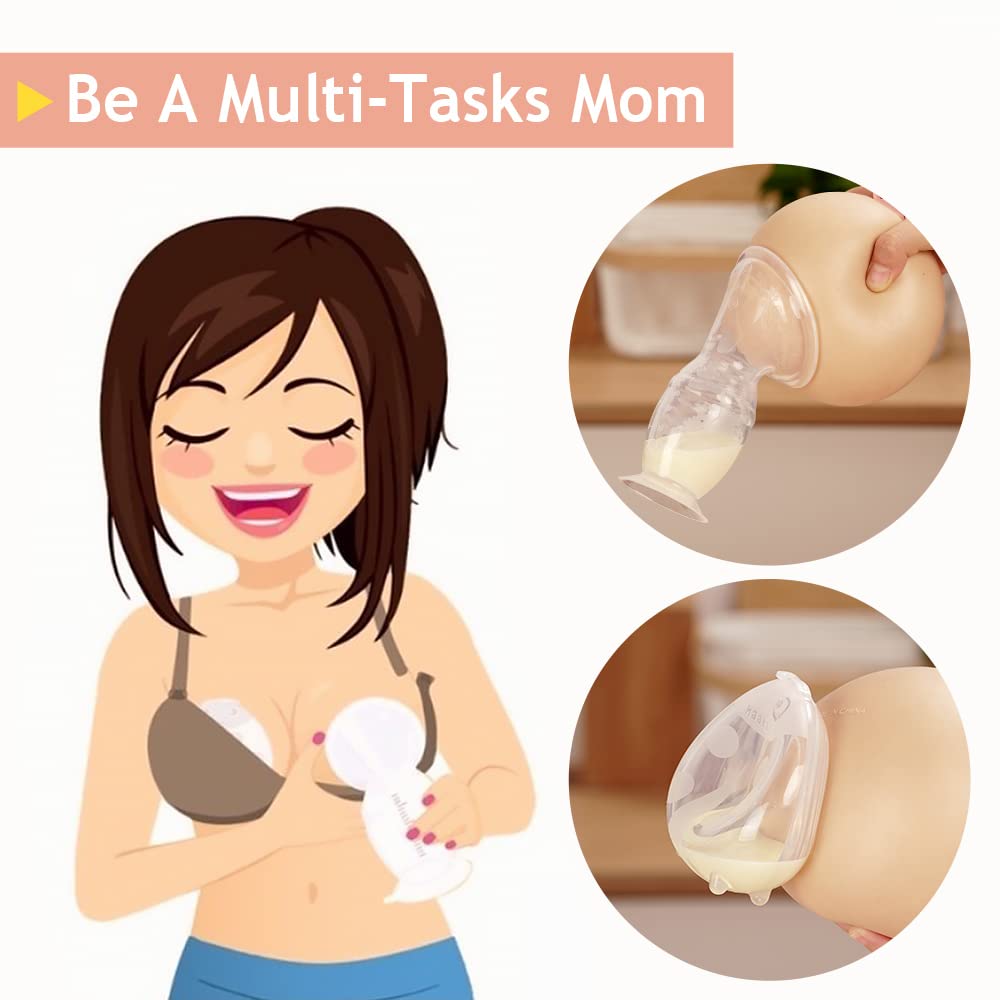 haakaa-manual-breast-pump-100ml-ladybug-milk-collector-75ml-set-with-cleaning-br image 3