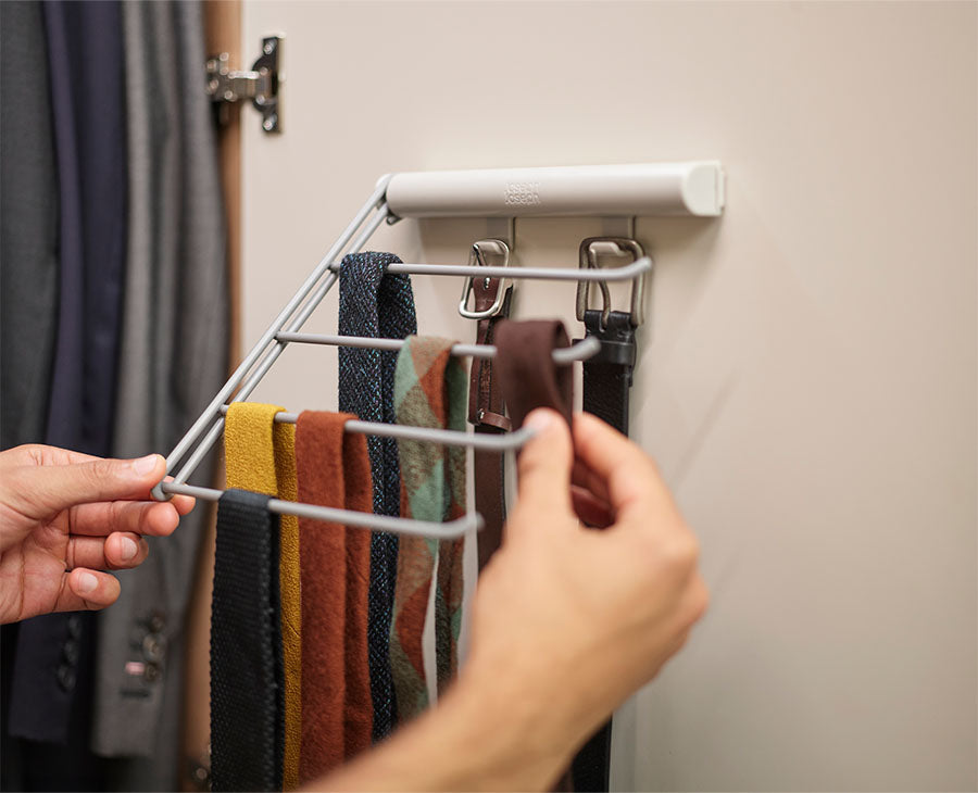 joseph-joseph-orderly-ecru-belt-tie-scarf-hanging-rail image 2