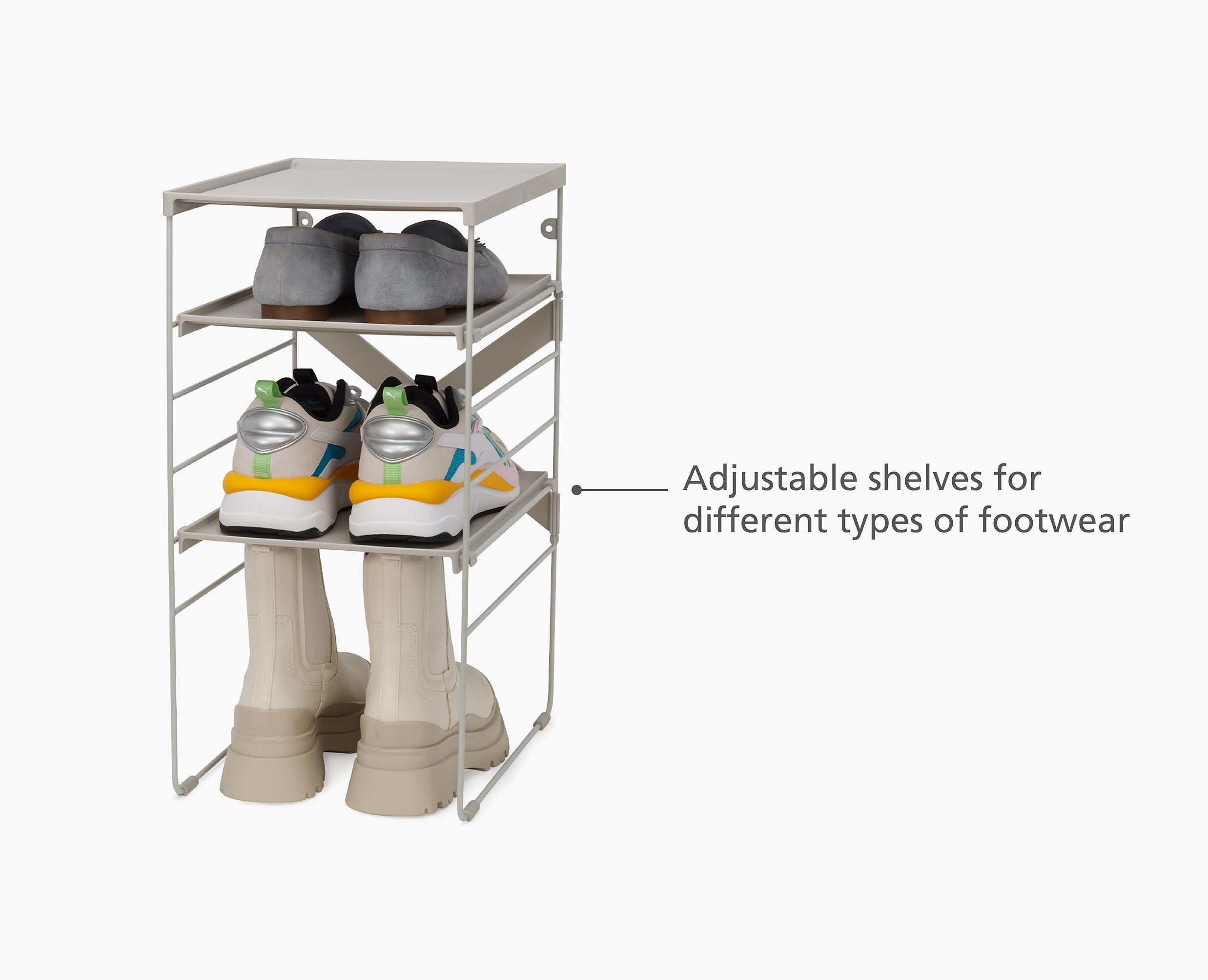 joseph-joseph-level-adjustable-ecru-shoe-rack image 8
