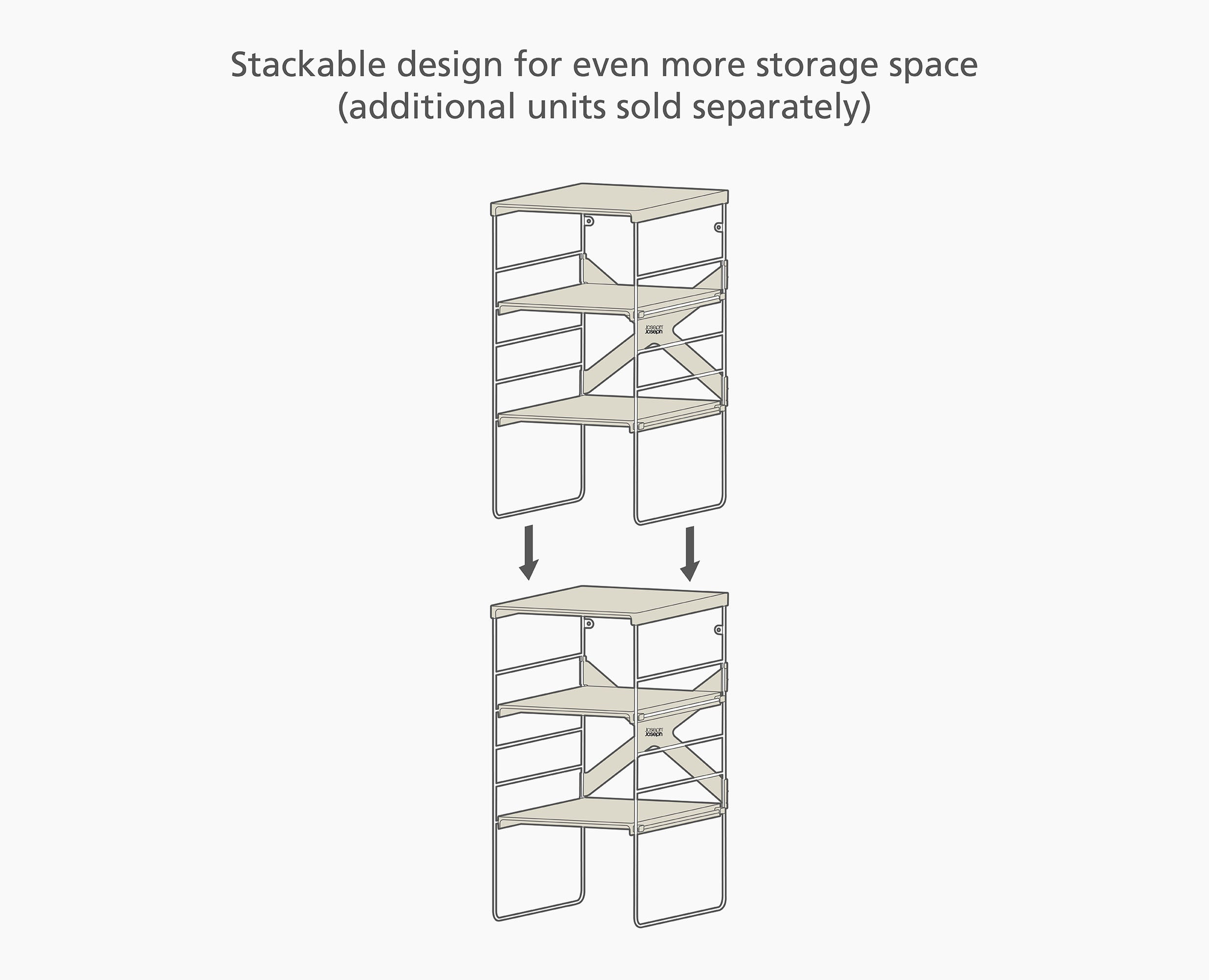joseph-joseph-level-adjustable-ecru-shoe-rack image 7