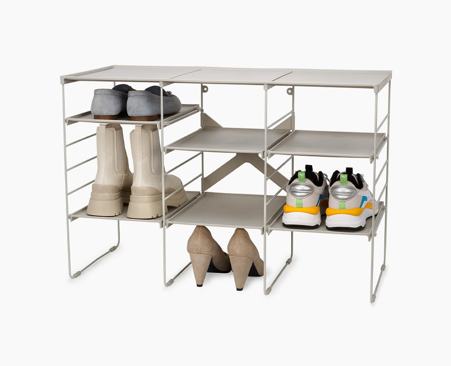 joseph-joseph-level-plus-large-adjustable-shoe-rack-ecru image 1