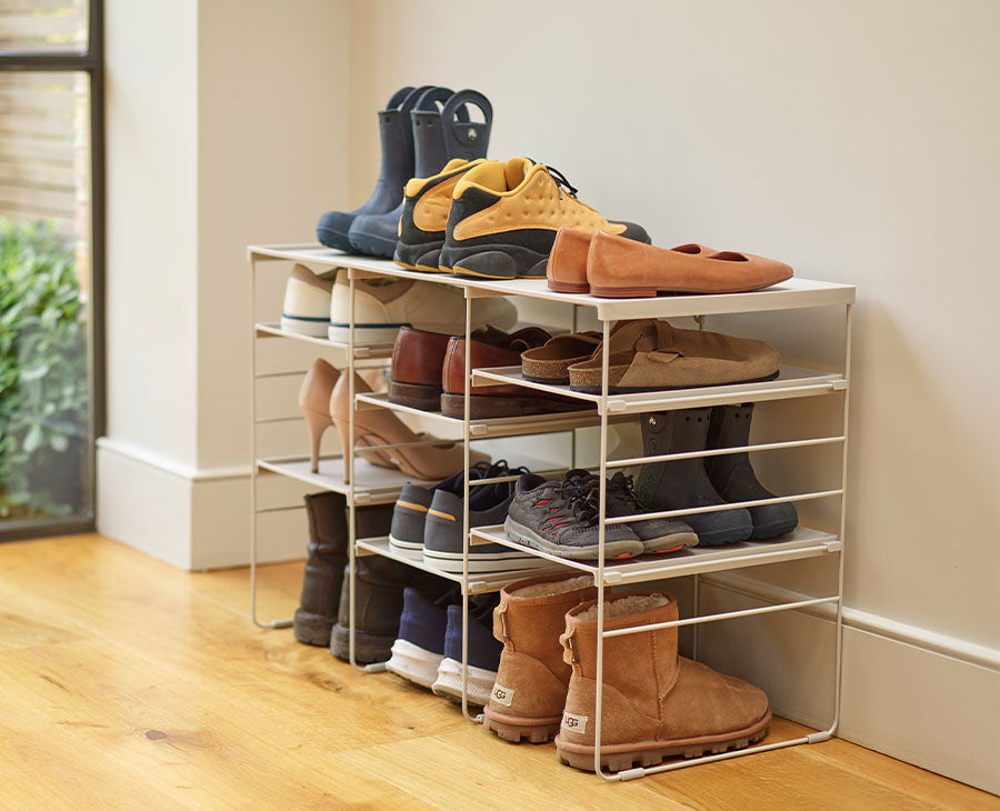 joseph-joseph-level-plus-large-adjustable-shoe-rack-ecru image 2