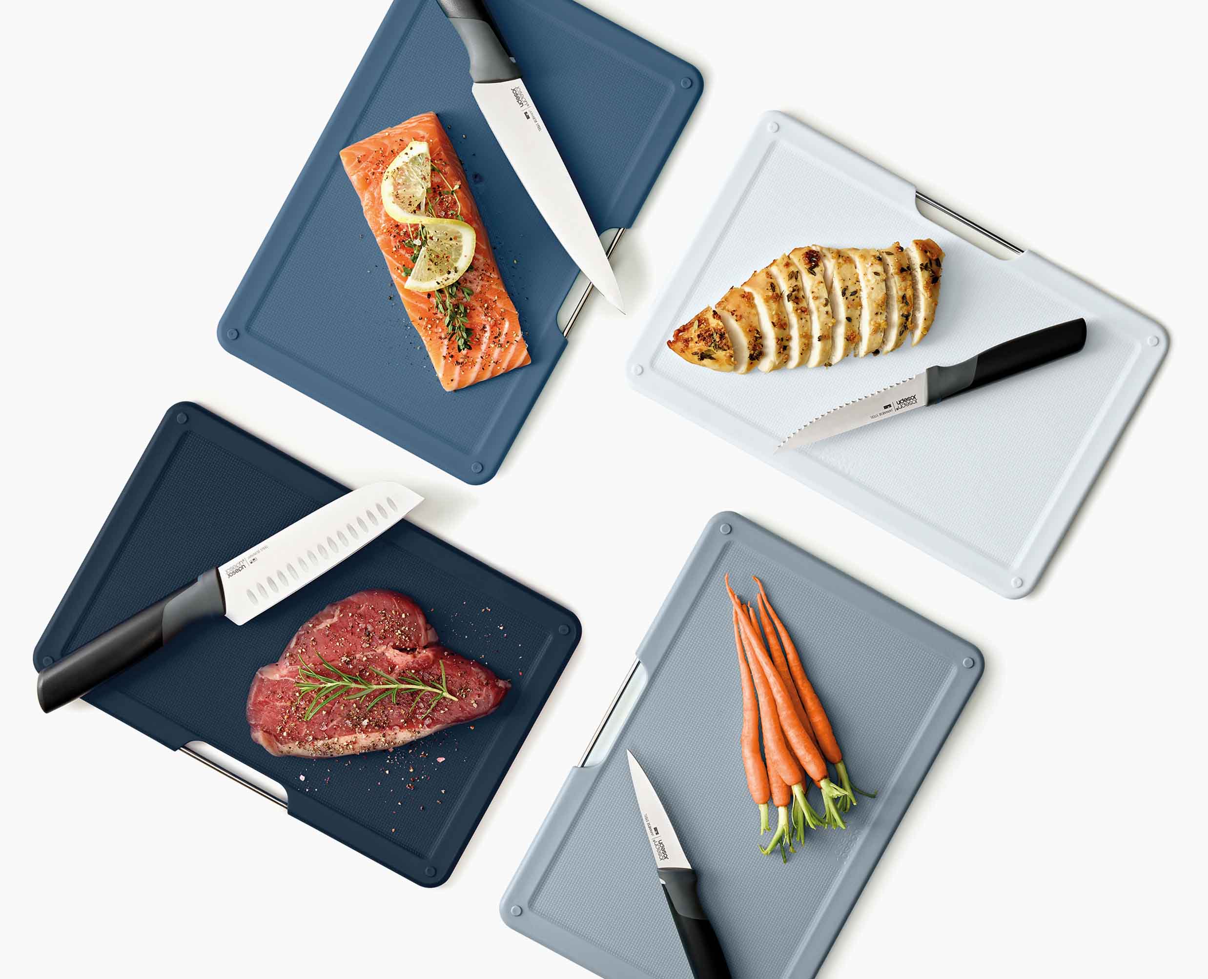 joseph-joseph-folio-plus-8-piece-grey-knife-chopping-board-set image 7