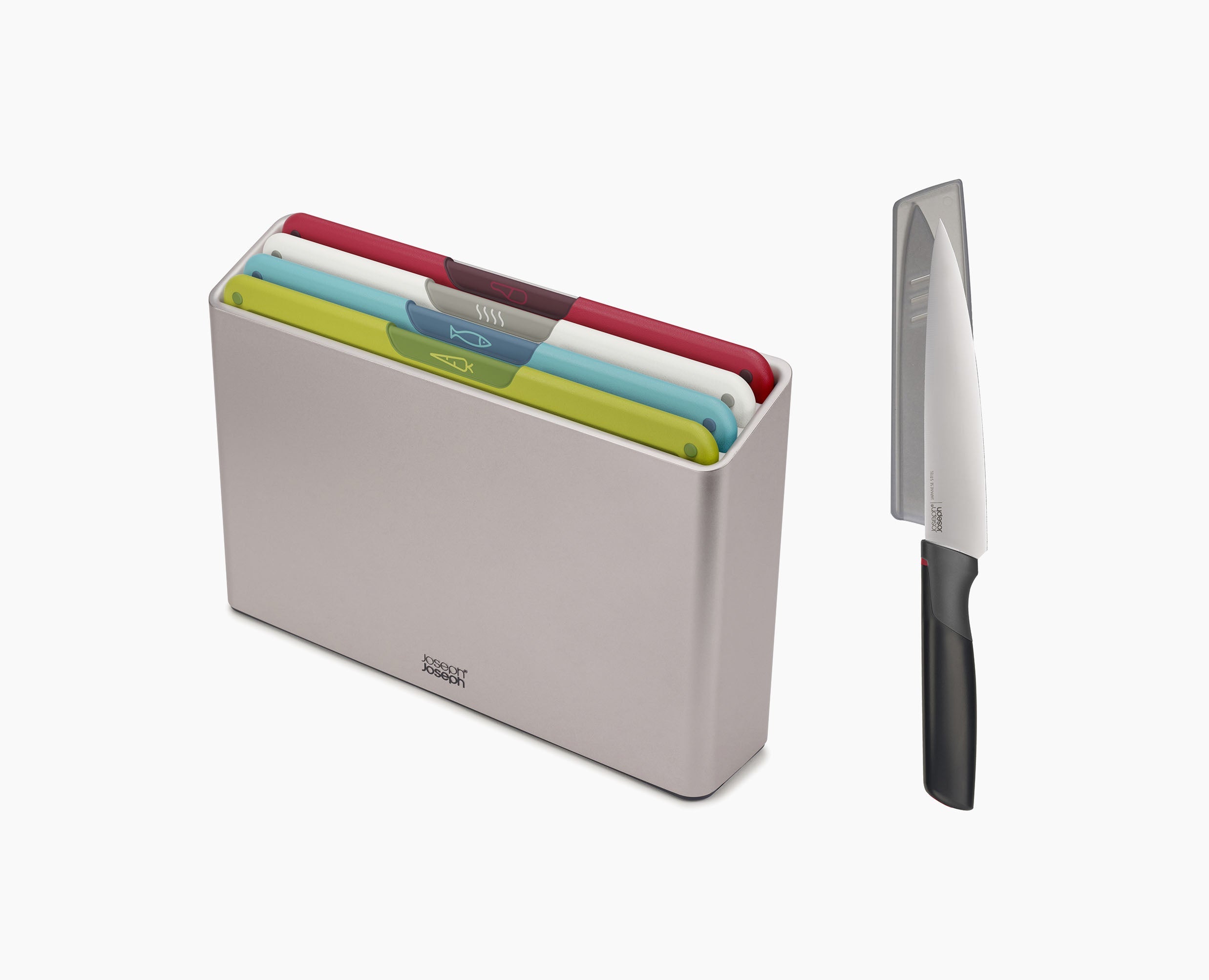 joseph-joseph-folio-icon-4-piece-chopping-board-set-with-knife-multicolour image 3