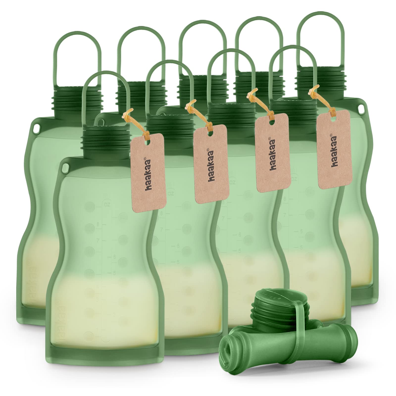haakaa-reusable-silicone-breast-milk-storage-bags-9oz-260ml-leakproof-bpa-free-5 image 8
