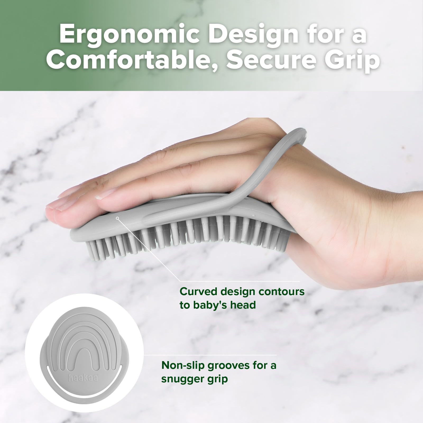 haakaa-baby-cradle-cap-brush-soft-silicone-scalp-massager-for-newborns-and-toddl image 6