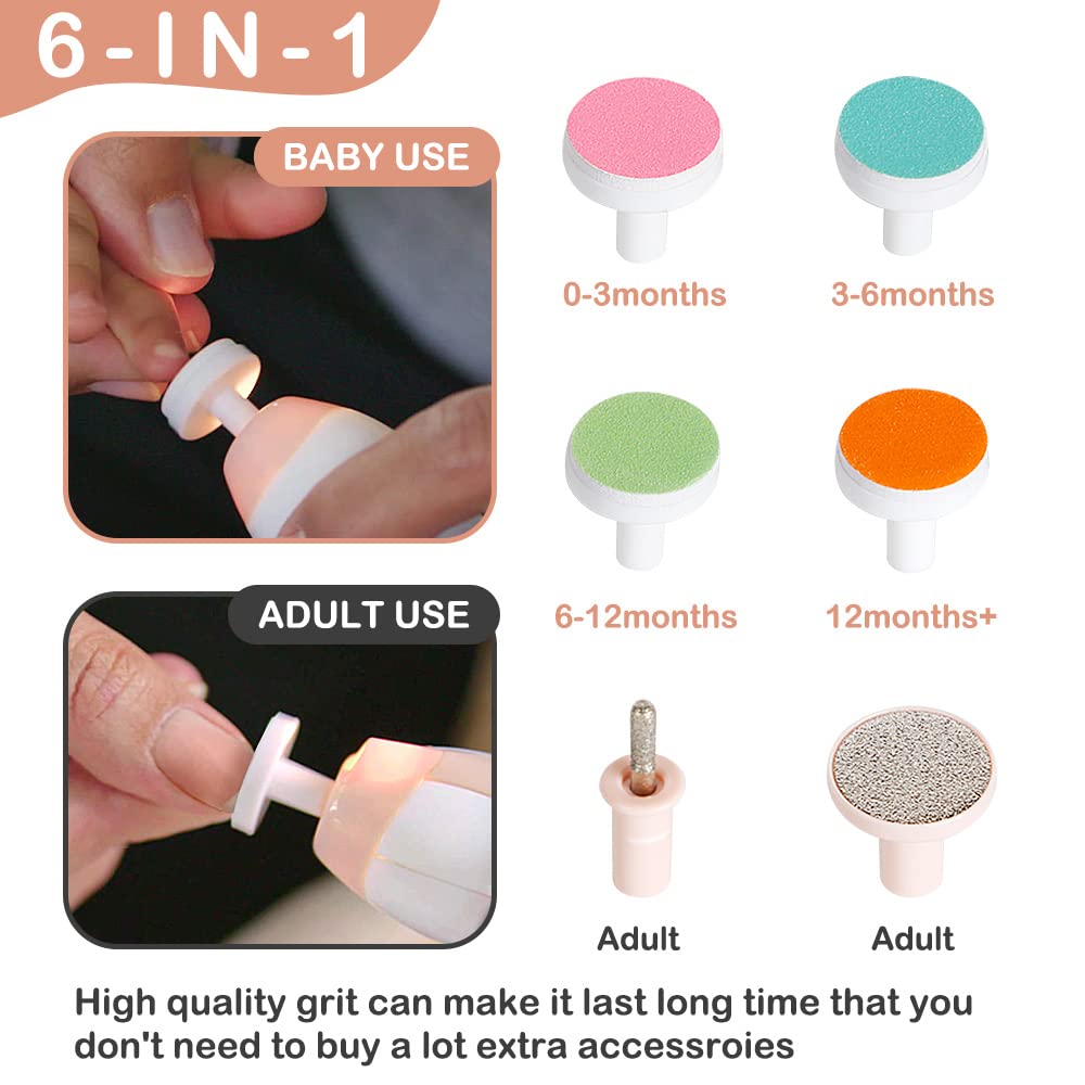 haakaa-electric-baby-nail-trimmer-wooden-hair-brush-set image 2