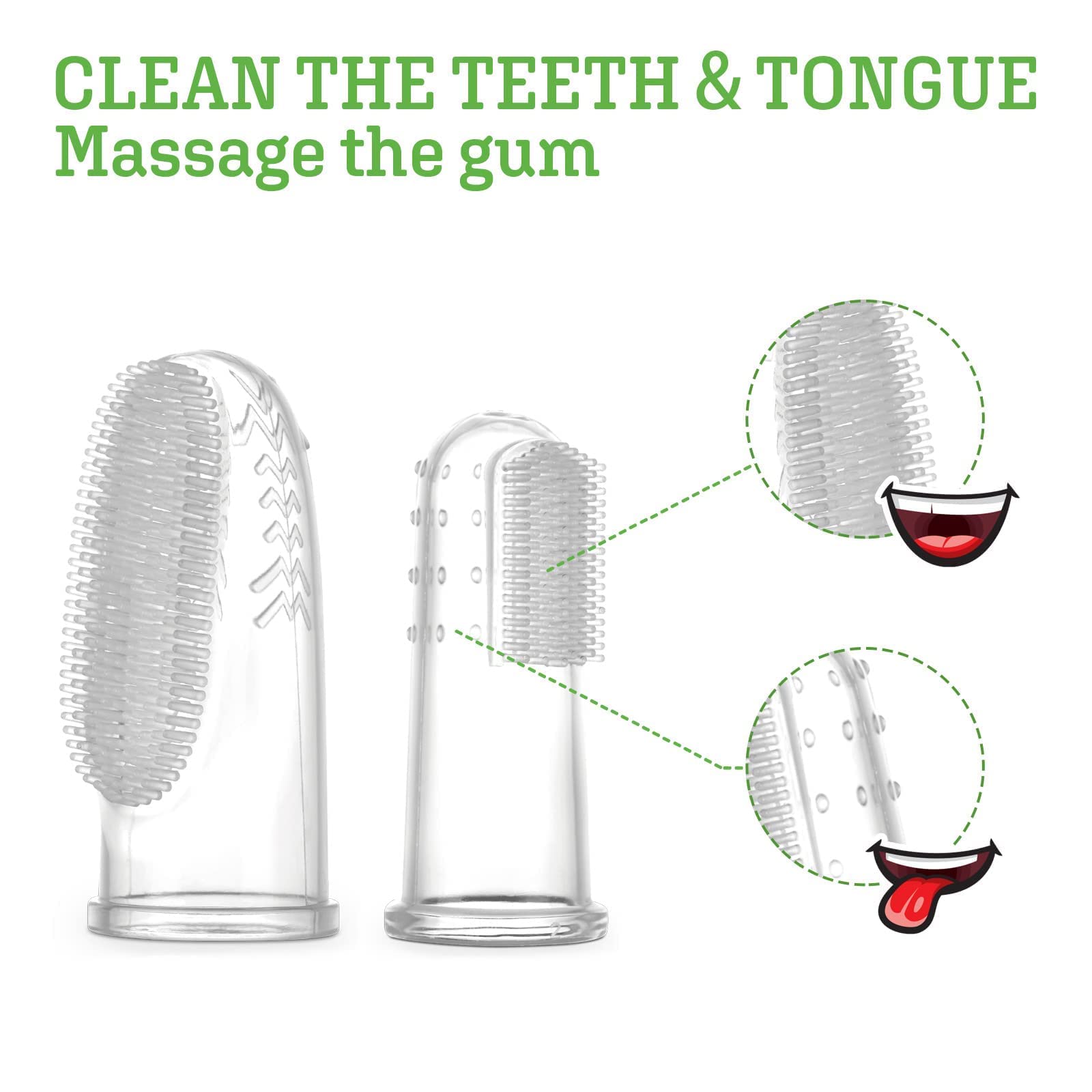 haakaa-silicone-baby-finger-toothbrush-set-2-pack-with-storage-case-360-bristles image 6