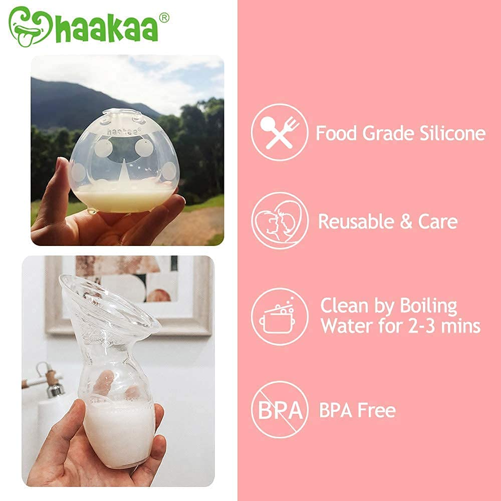 haakaa-ladybug-breast-milk-collector-manual-breast-pump-combo-5-oz-4-oz-2-pack image 3