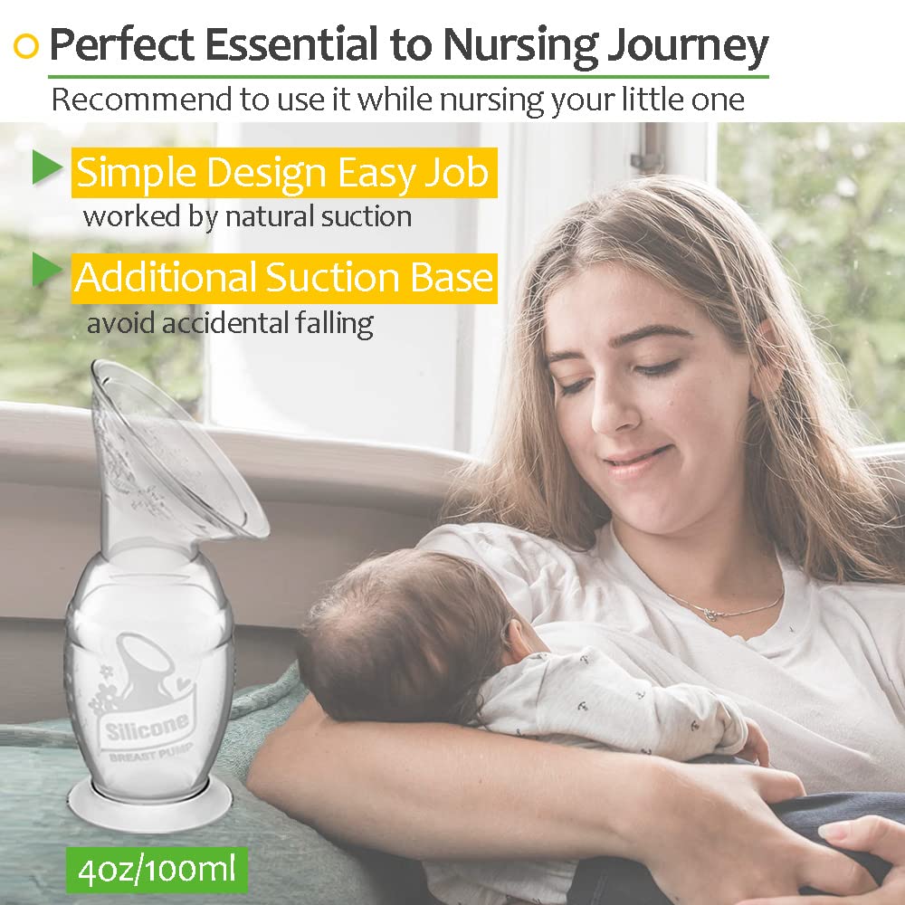 haakaa-manual-breast-pump-with-suction-base-silicone-storage-bag-combo-4oz-100ml image 5