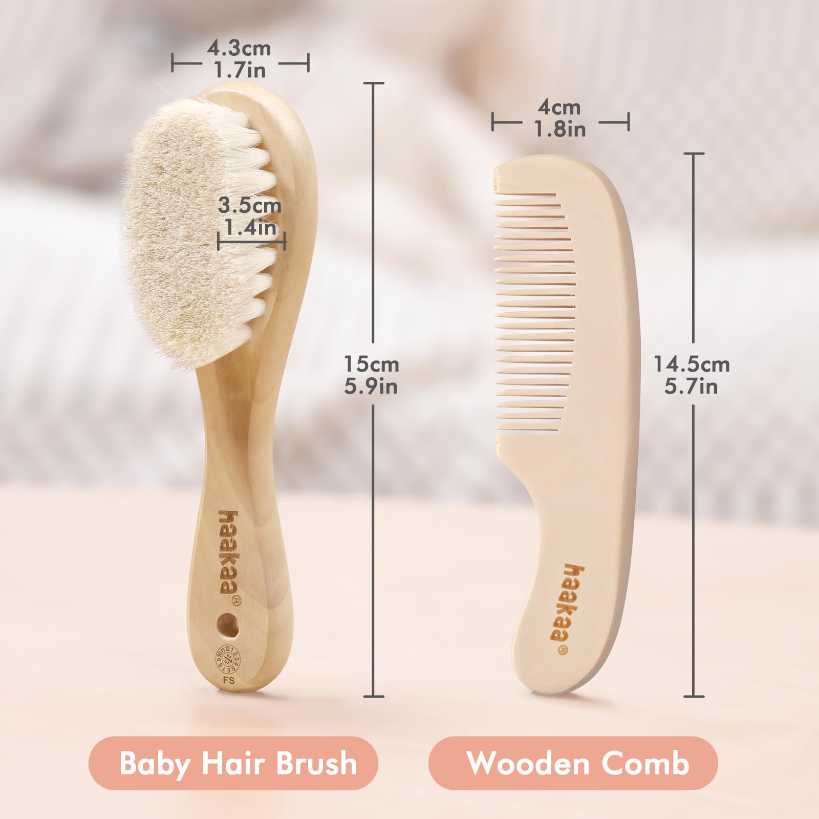 haakaa-baby-hair-brush-and-comb-set-for-newborns-toddlers-2-pack image 7