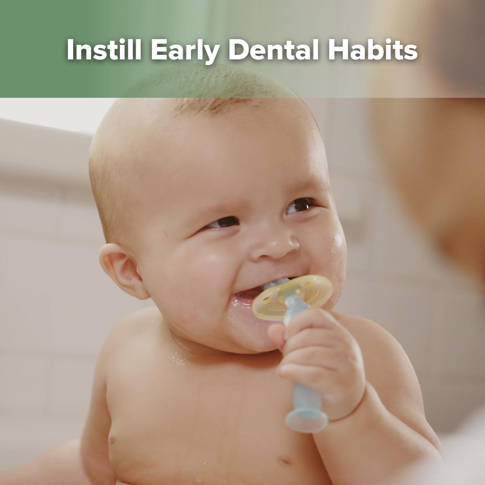 haakaa-360-baby-toothbrush-with-suction-base-blue image 2