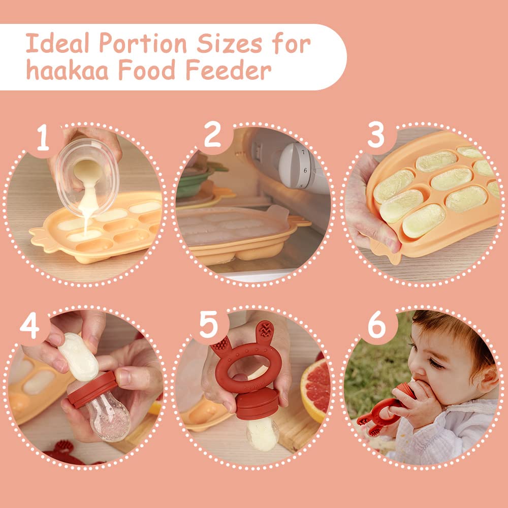 haakaa-baby-food-freezer-tray-with-lid-perfect-sized-silicone-containers-for-hom image 3