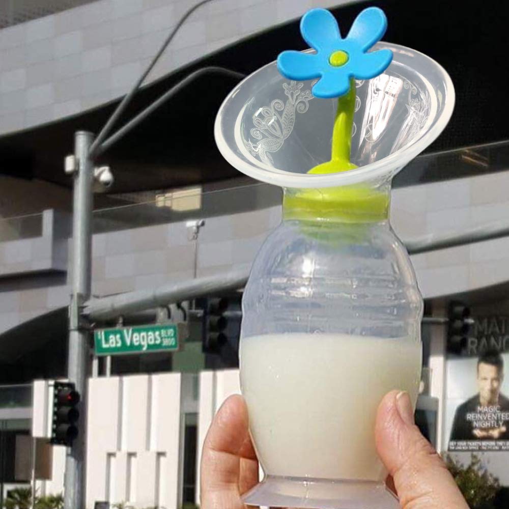 haakaa-manual-breast-pump-4oz-100ml-with-suction-base-flower-stopper-100-food-gr image 5