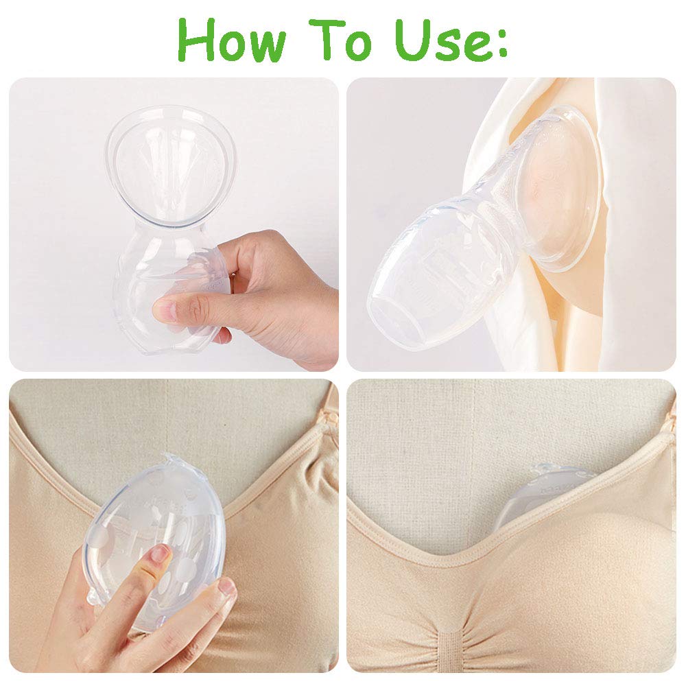 haakaa-4-oz-manual-breast-pump-with-silicone-lid-and-2x-ladybug-milk-collectors- image 8