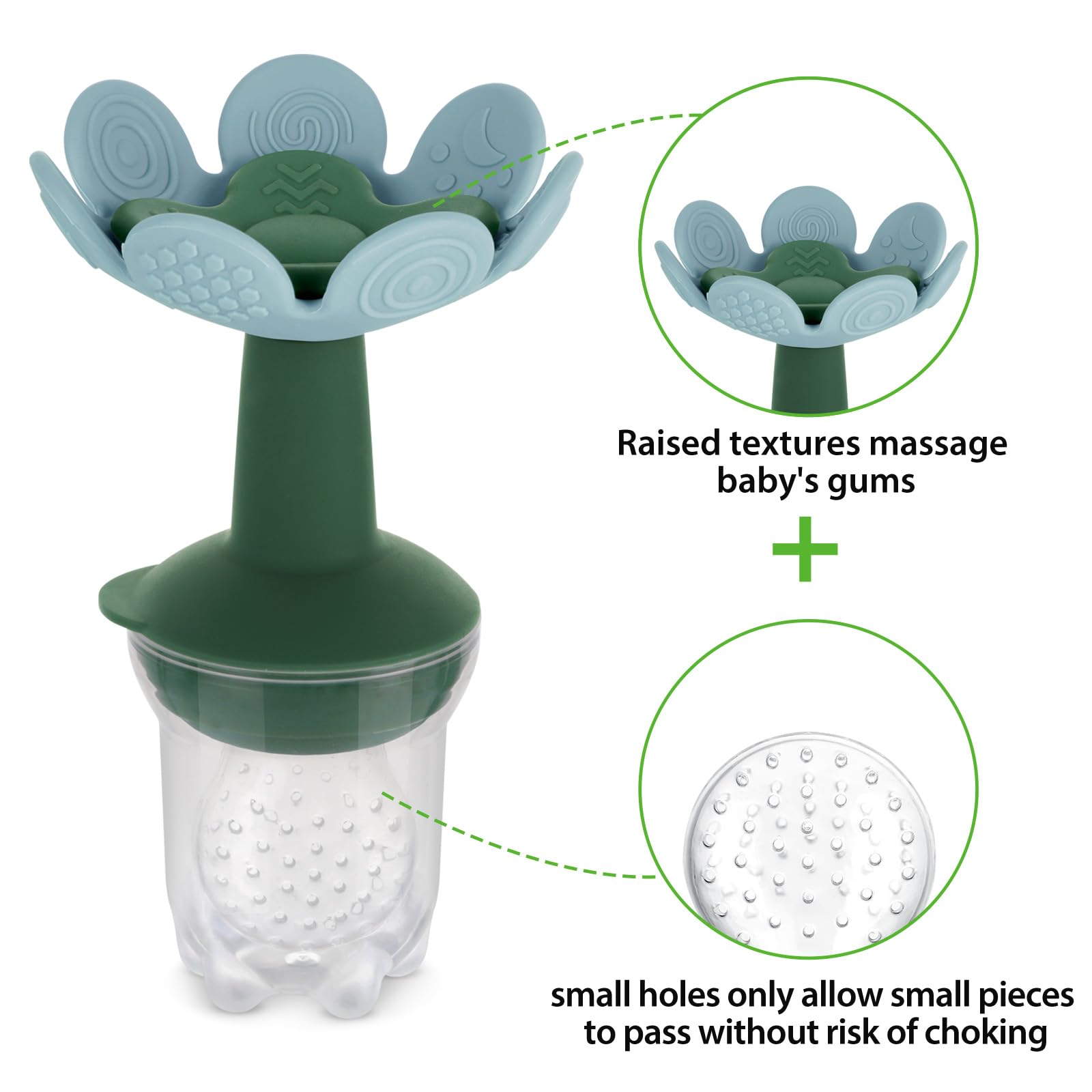 haakaa-flower-baby-fresh-fruit-food-feeder-with-mini-freezer-nibble-tray-skyblue image 3