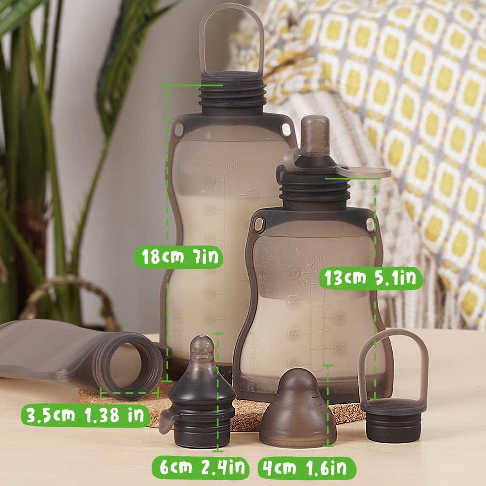 haakaa-silicone-baby-food-pouches-breastmilk-storage-bags-with-silicone-nipple-f image 8