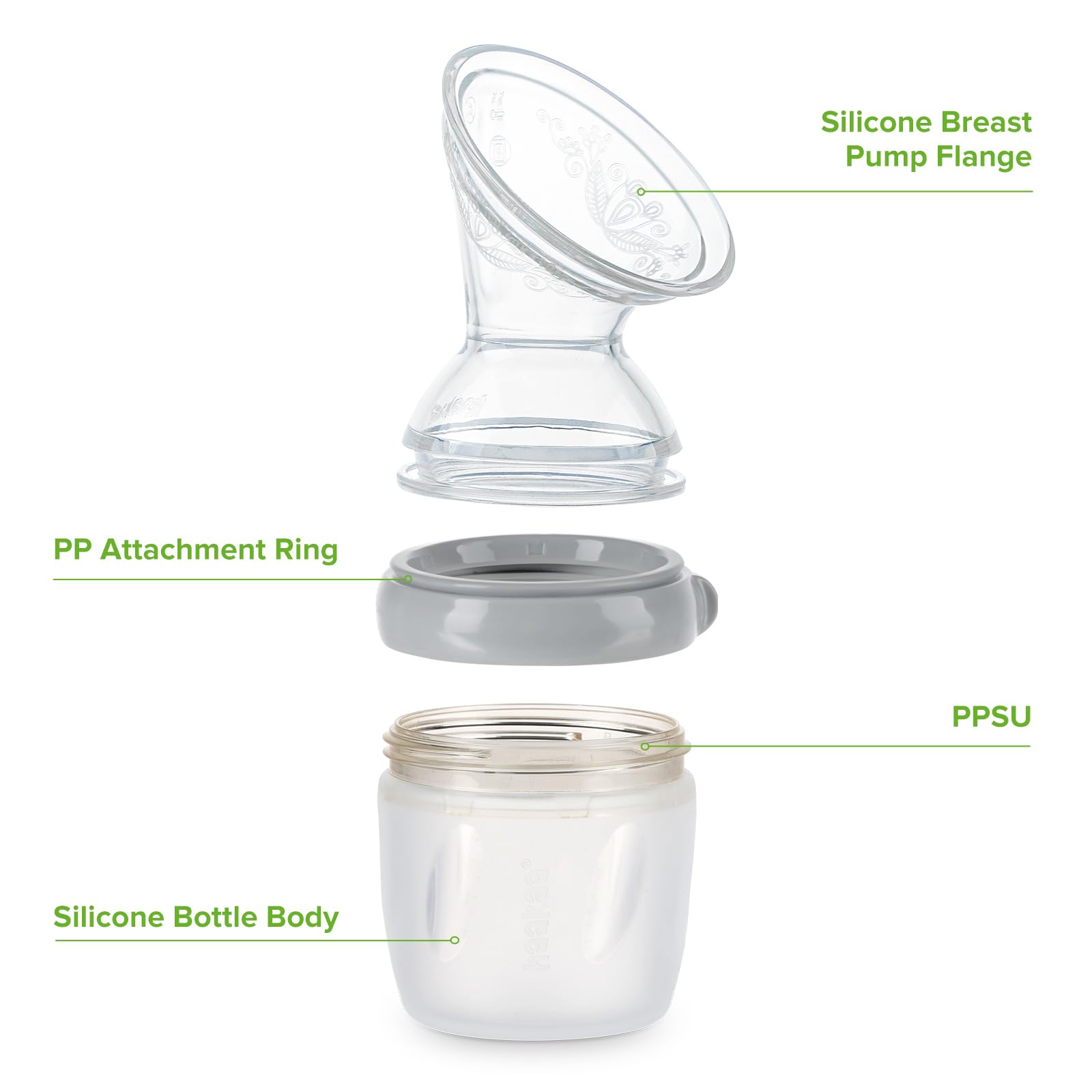 haakaa-gen-3-manual-breast-pump-multifunctional-silicone-pump-5-4oz-160ml-grey image 7