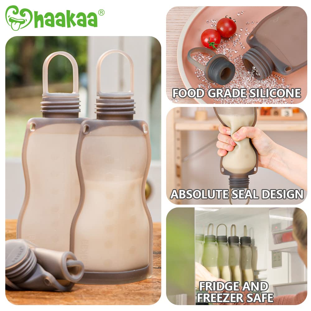 haakaa-manual-breast-pump-with-suction-base-silicone-storage-bag-combo-4oz-100ml image 8