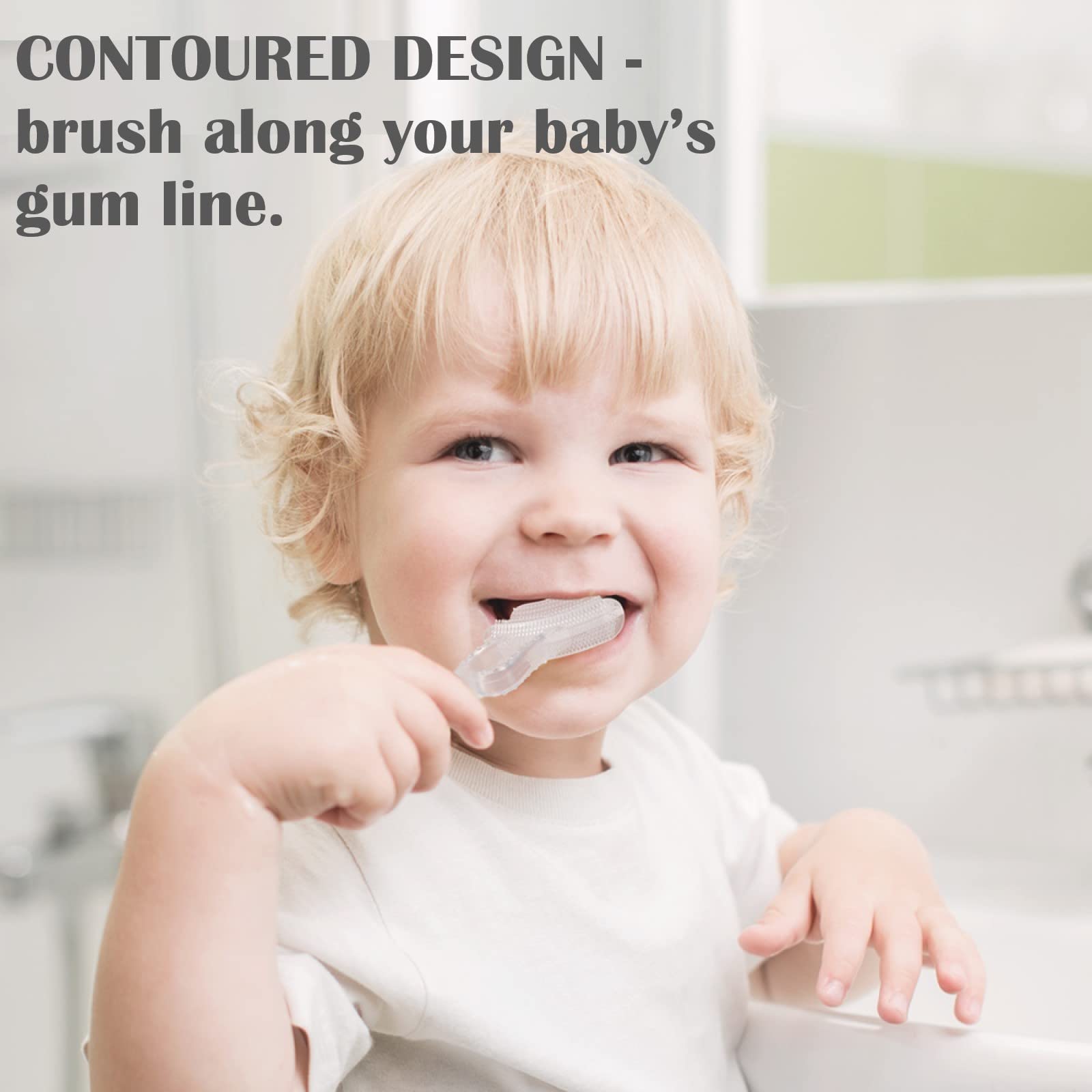 haakaa-contoured-silicone-toothbrush-for-baby-toddler-6m image 2