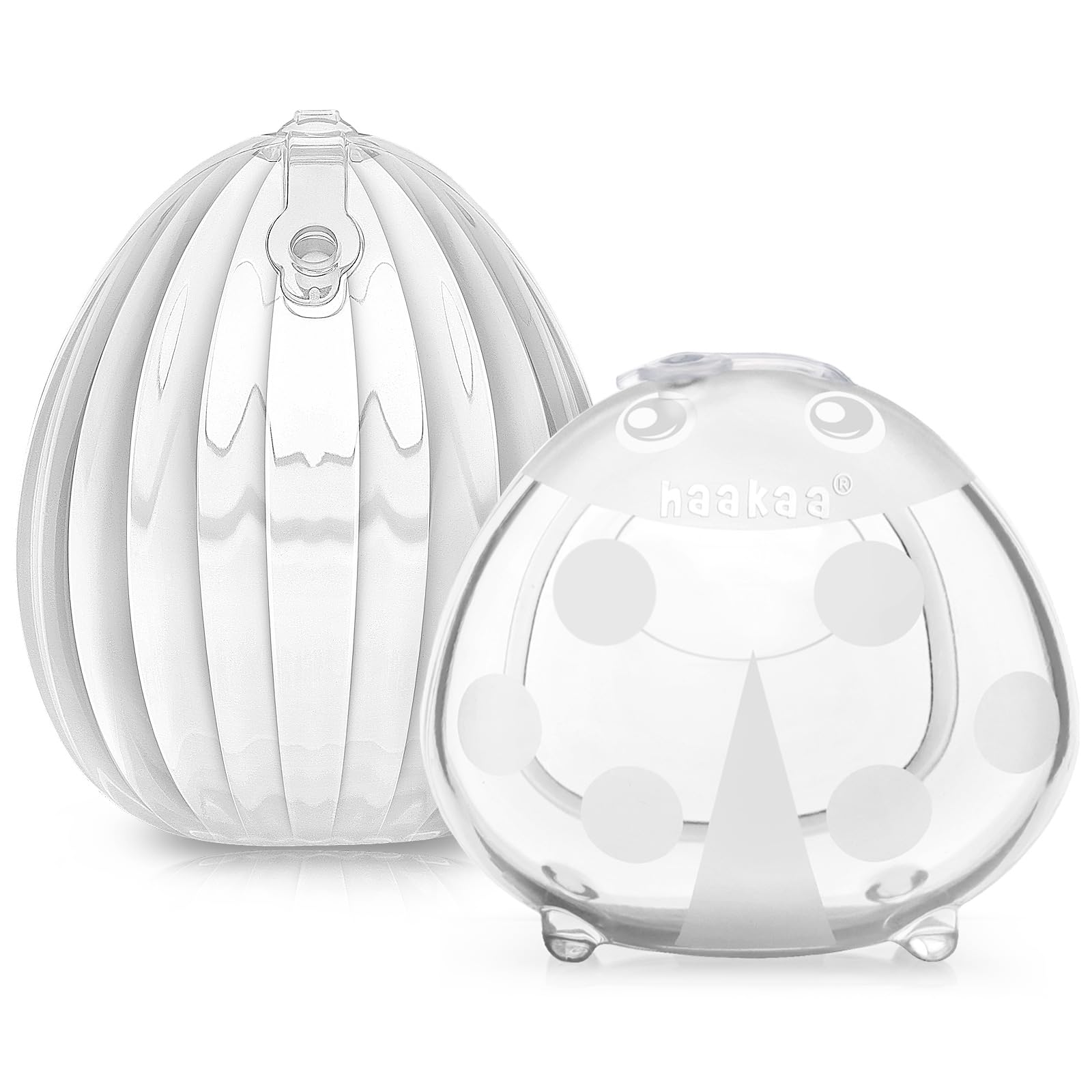 haakaa-milk-collector-set-shell-pump-ladybug-collector-combo-hands-free-wearable image 1