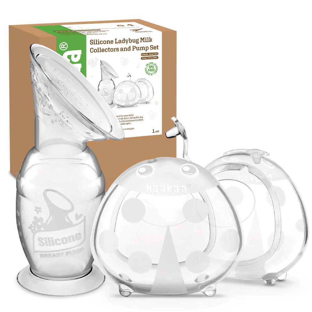 haakaa-manual-breast-pump-combo-4oz-100ml-with-suction-base-breast-shells-bpa-fr image 1