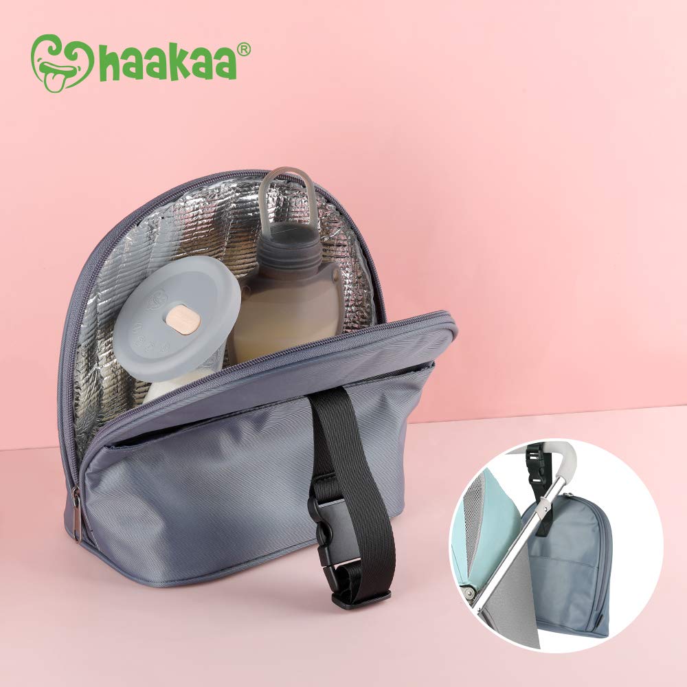 haakaa-manual-breast-pump-4oz-100ml-with-leakproof-lid-breastmilk-storage-bag-an image 4