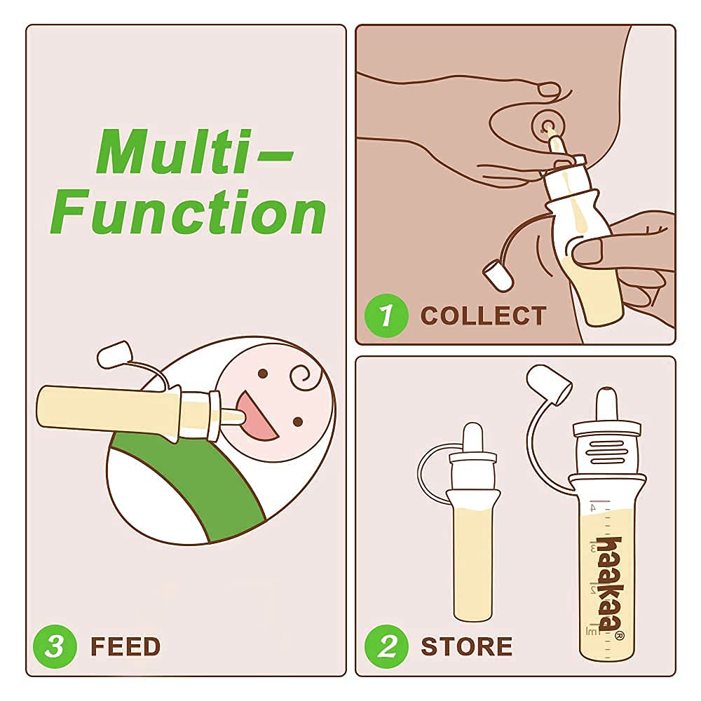 haakaa-gen-2-manual-breast-pump-colostrum-collector-set-100ml-4oz-with-base image 6