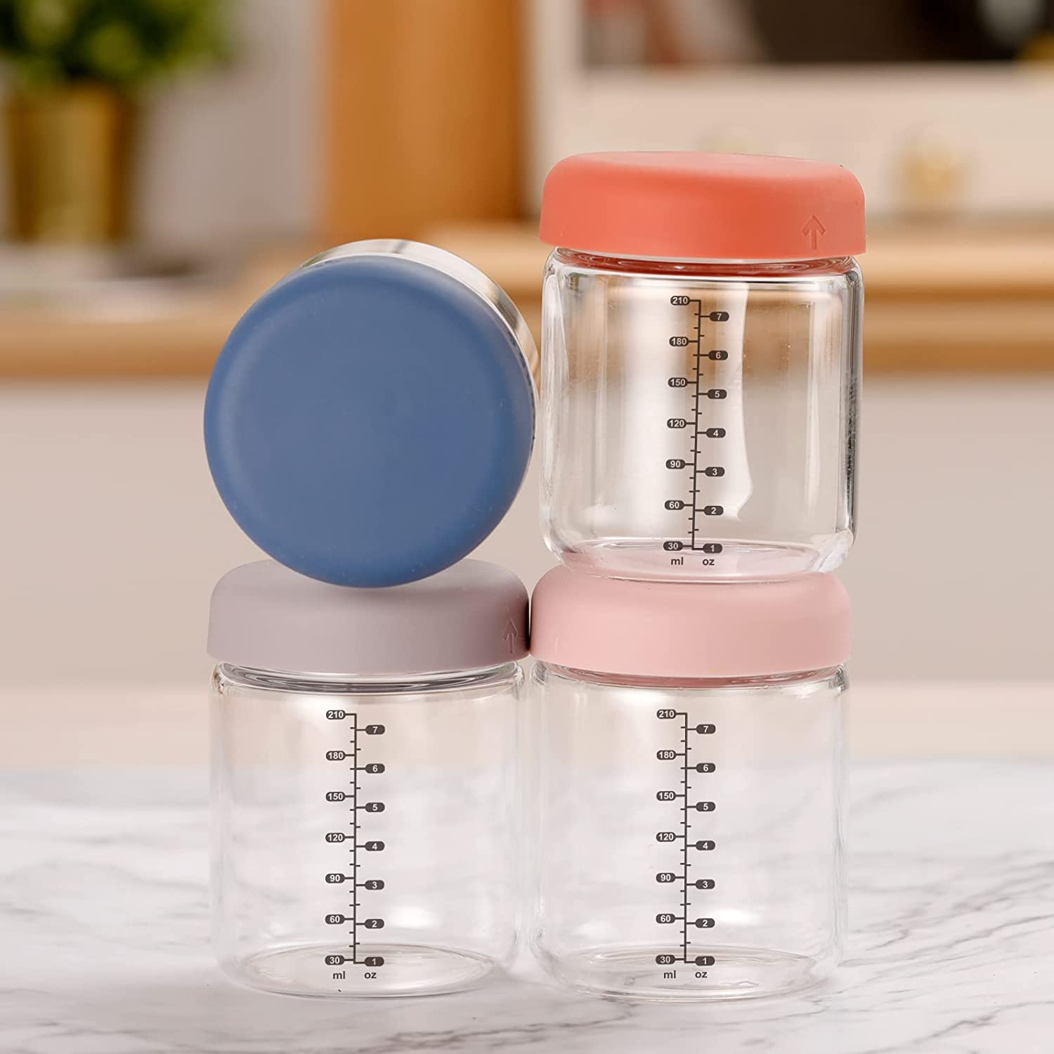 haakaa-sealed-glass-storage-jar-set-4-x-7-oz image 3