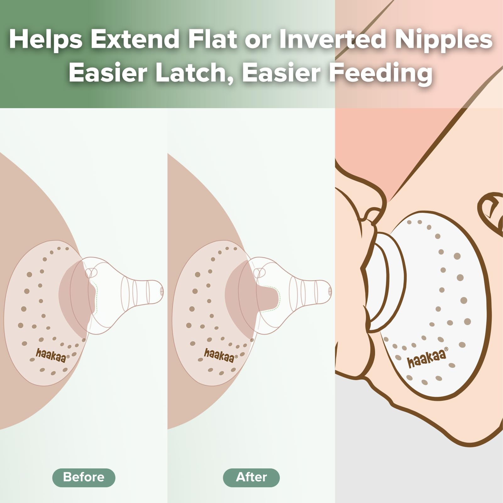 haakaa-silicone-nipple-shields-for-breastfeeding-with-carry-case-super-soft-roun image 4