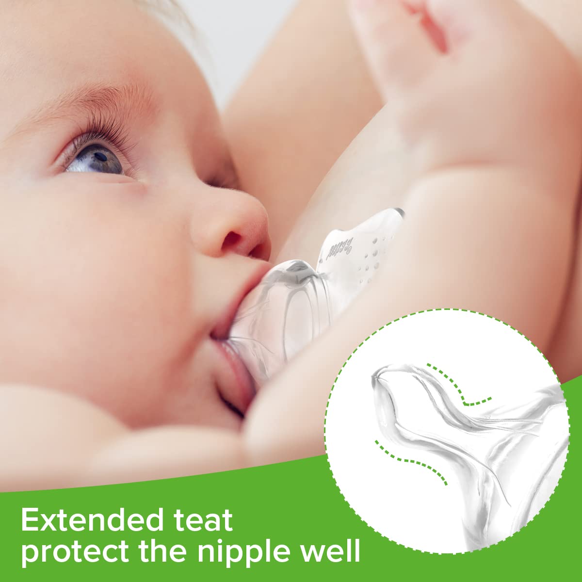 haakaa-nipple-shield-for-breastfeeding-orthodontic-teat-triangle-base-1-pack-siz image 2