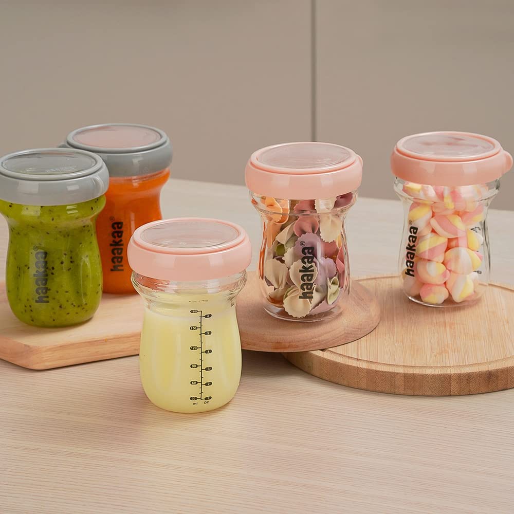 haakaa-glass-baby-food-storage-jar-with-airtight-lid-gen-3-wide-neck-6-3-oz-180- image 2