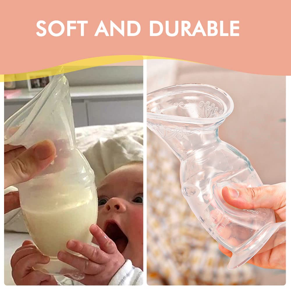 haakaa-manual-breast-pump-150ml-with-flower-stopper-silicone-lid-silicone-strap- image 5