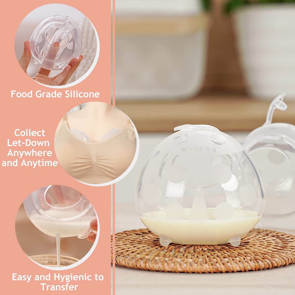 haakaa-manual-breast-pump-100ml-ladybug-milk-collector-75ml-set-with-cleaning-br image 6