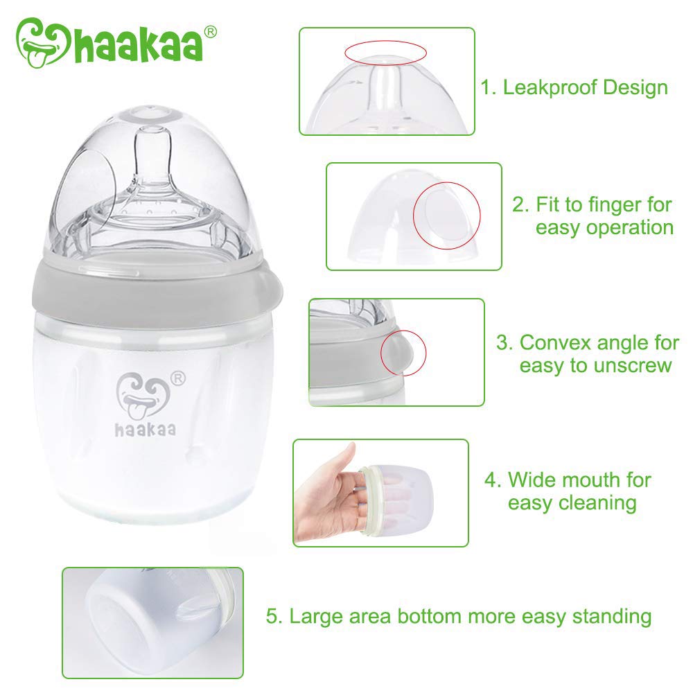 haakaa-gen-3-manual-breast-pump-with-feeding-set-160ml-5-4oz-food-grade-silicone image 6