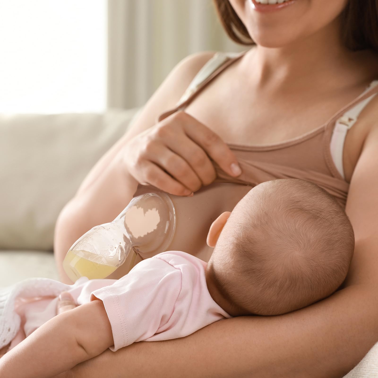 haakaa-manual-breast-pump-4oz-ladybug-milk-collector-2-5oz-combo-food-grade-sili image 7