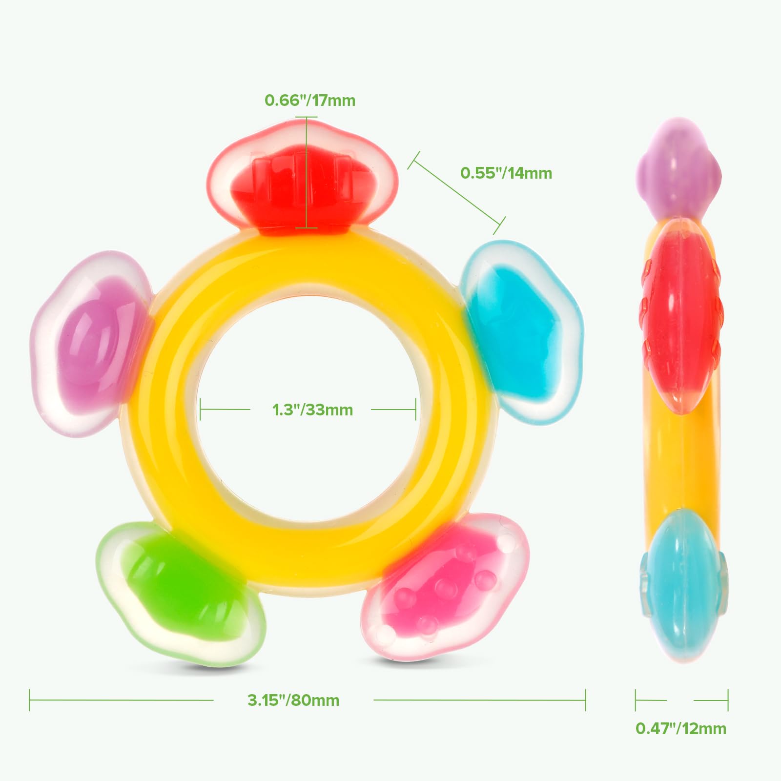 haakaa-ferris-wheel-silicone-teether-with-freezer-cooling-relief-for-babies-3-mo image 8