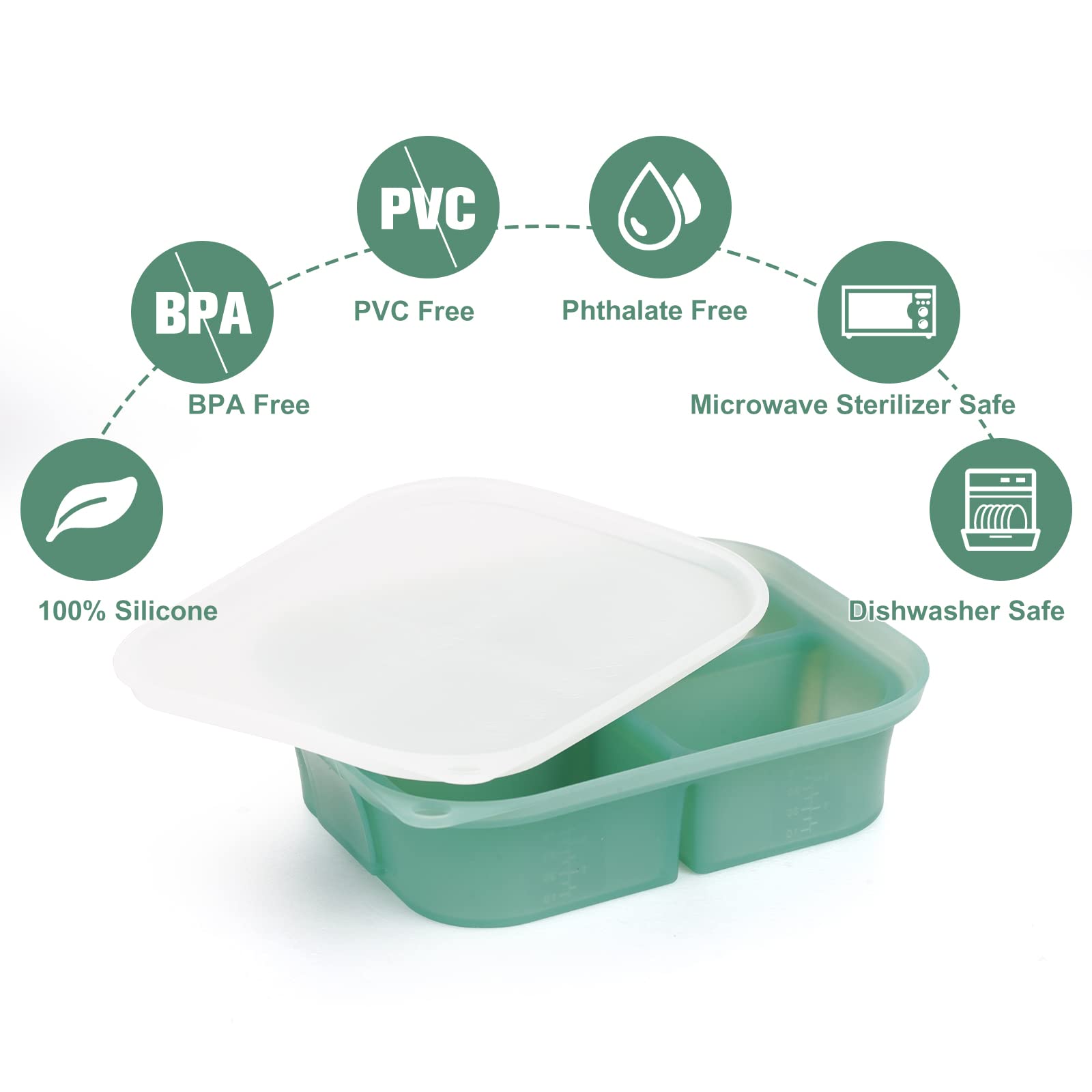 haakaa-silicone-baby-food-freezer-tray-with-lid-8-compartments-1-5-oz-each-pea-g image 4
