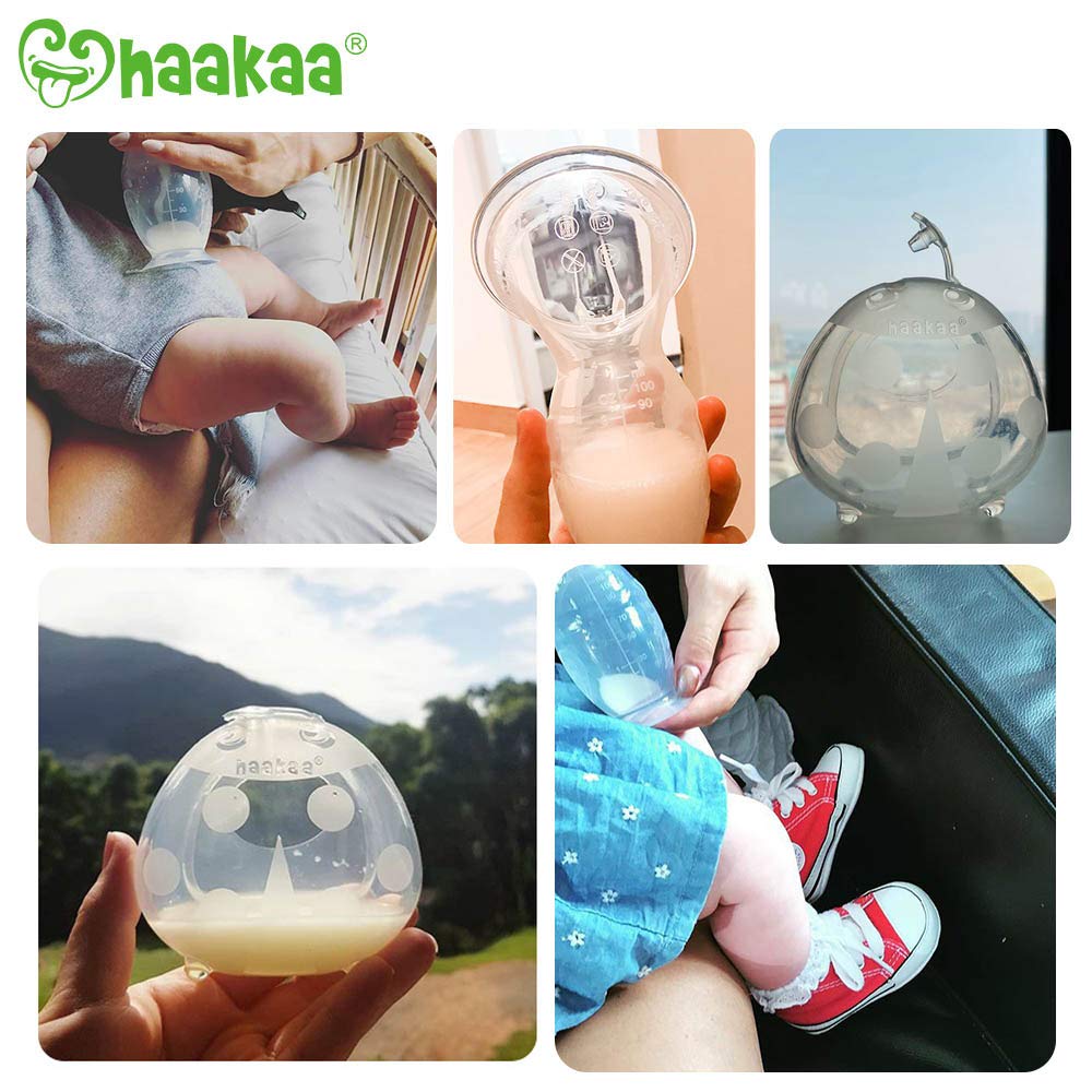 haakaa-manual-breast-pump-combo-4oz-100ml-with-suction-base-breast-shells-bpa-fr image 2