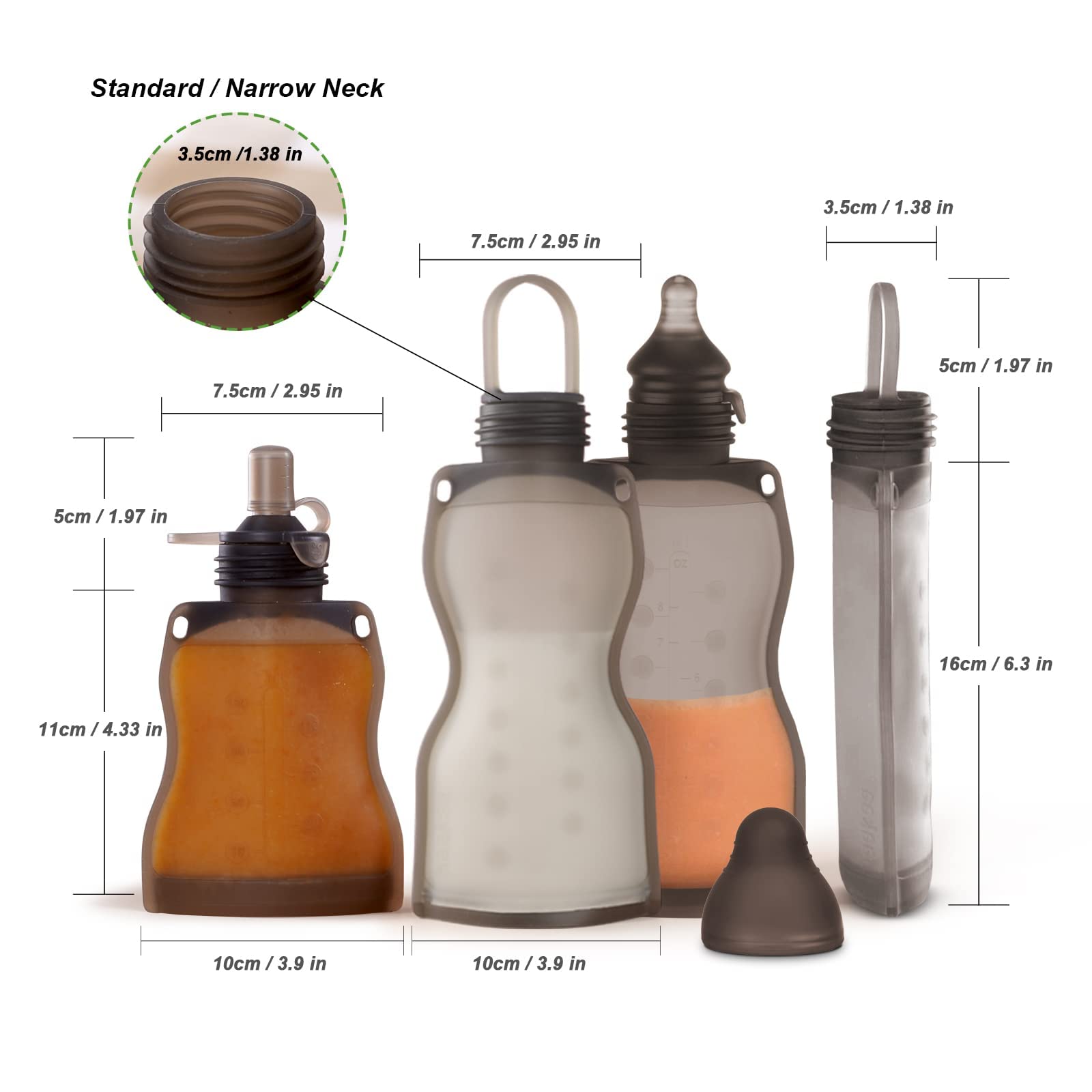haakaa-silicone-breastmilk-storage-bag-reusable-baby-food-yummy-pouch-feed-stash image 5