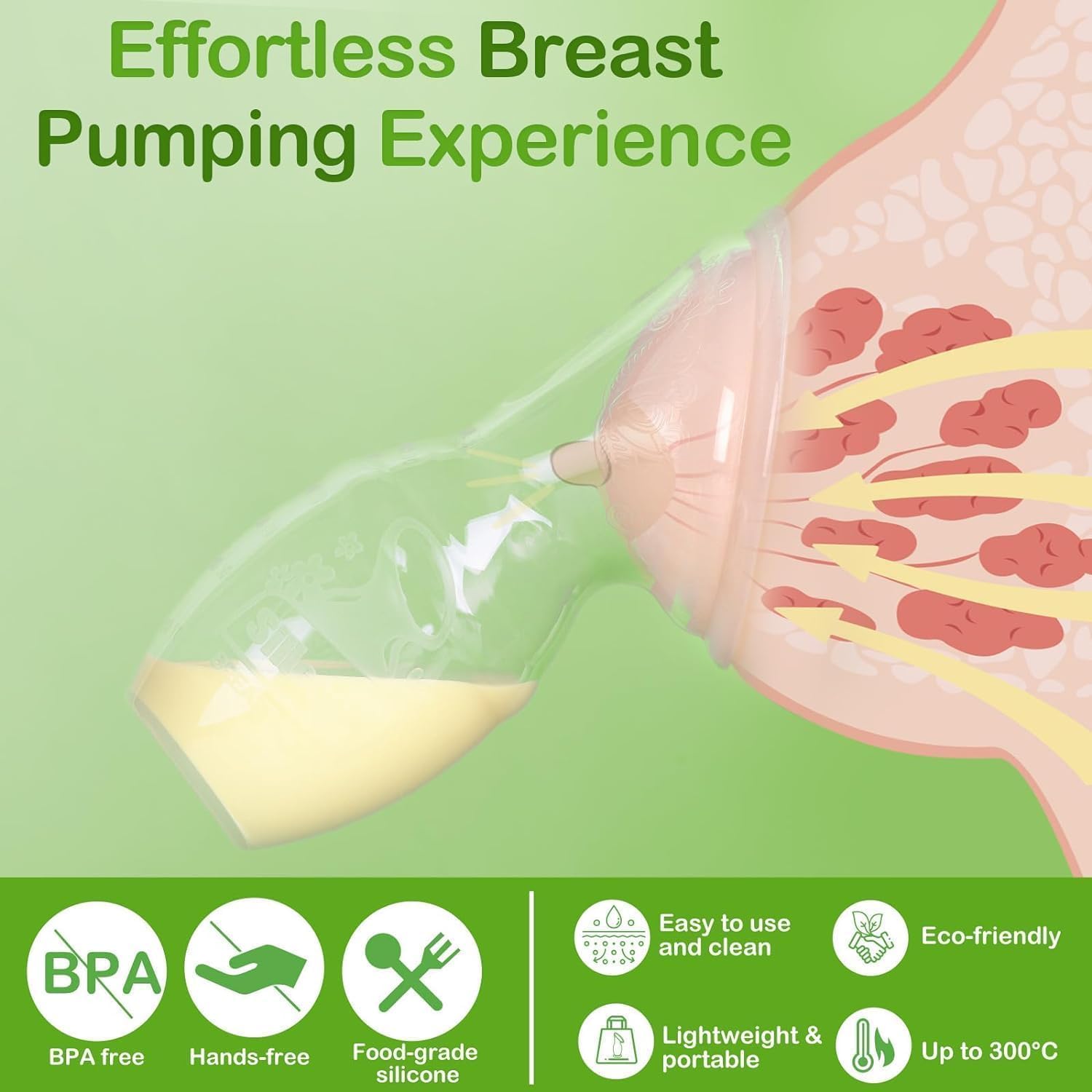 haakaa-manual-breast-pump-combo-4oz-100ml-classic-pump-2-5oz-75ml-shell-milk-col image 3
