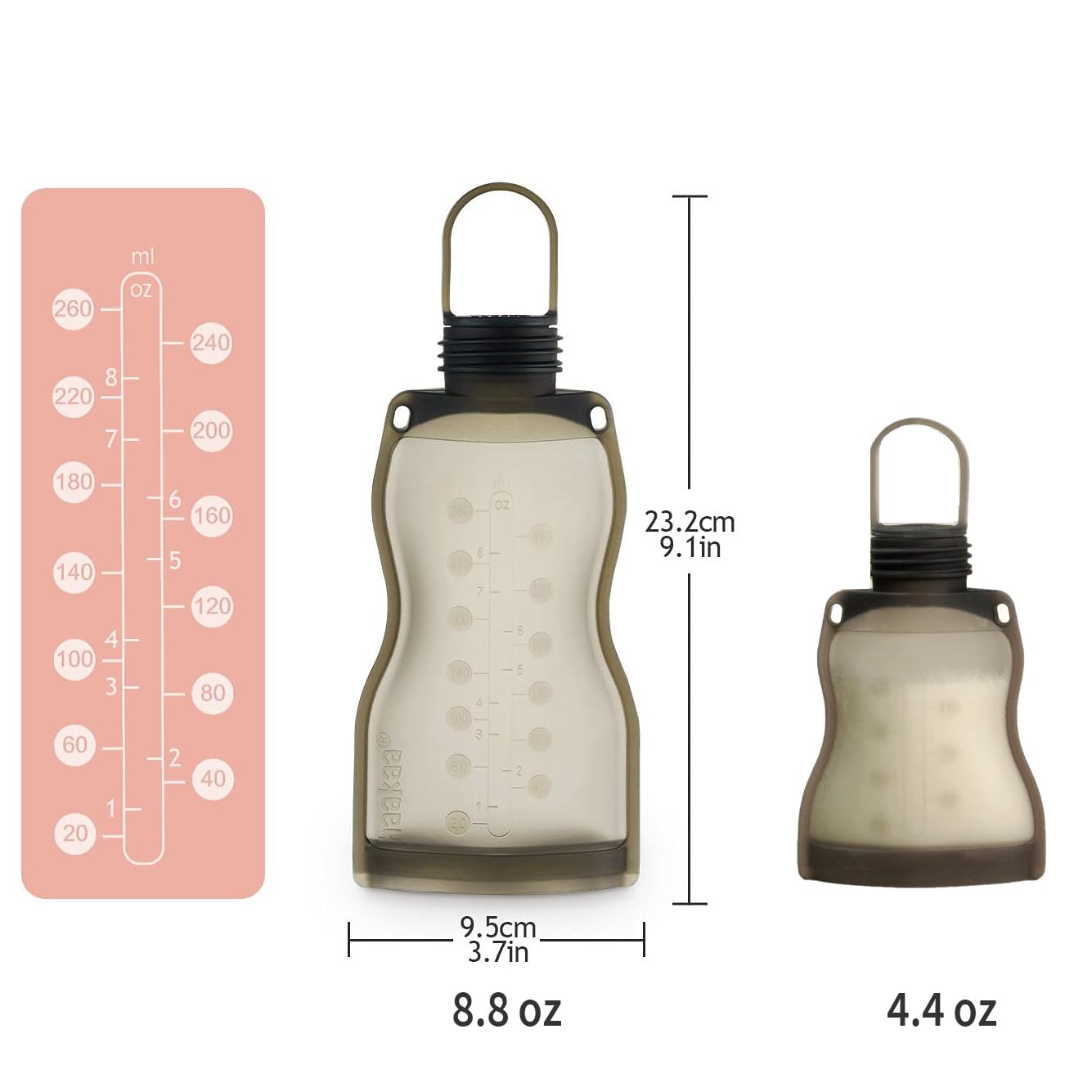 haakaa-reusable-silicone-breastmilk-storage-bag-set-10-pack-with-9oz-4-5oz-sizes image 3