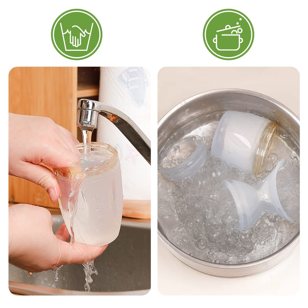haakaa-gen-3-silicone-breast-pump-8oz-250ml-with-baby-bottle-teat-flower-stopper image 8