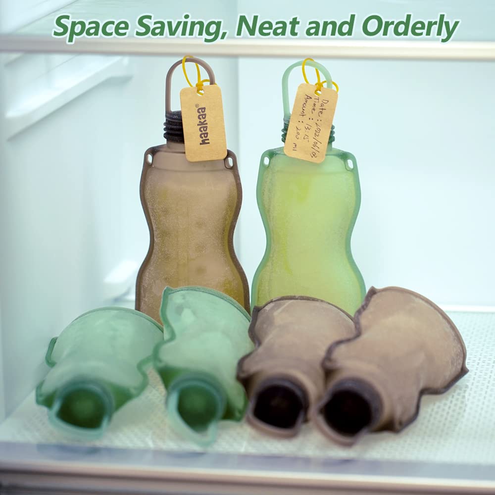 haakaa-reusable-silicone-breast-milk-storage-bags-9oz-260ml-leakproof-bpa-free-5 image 5