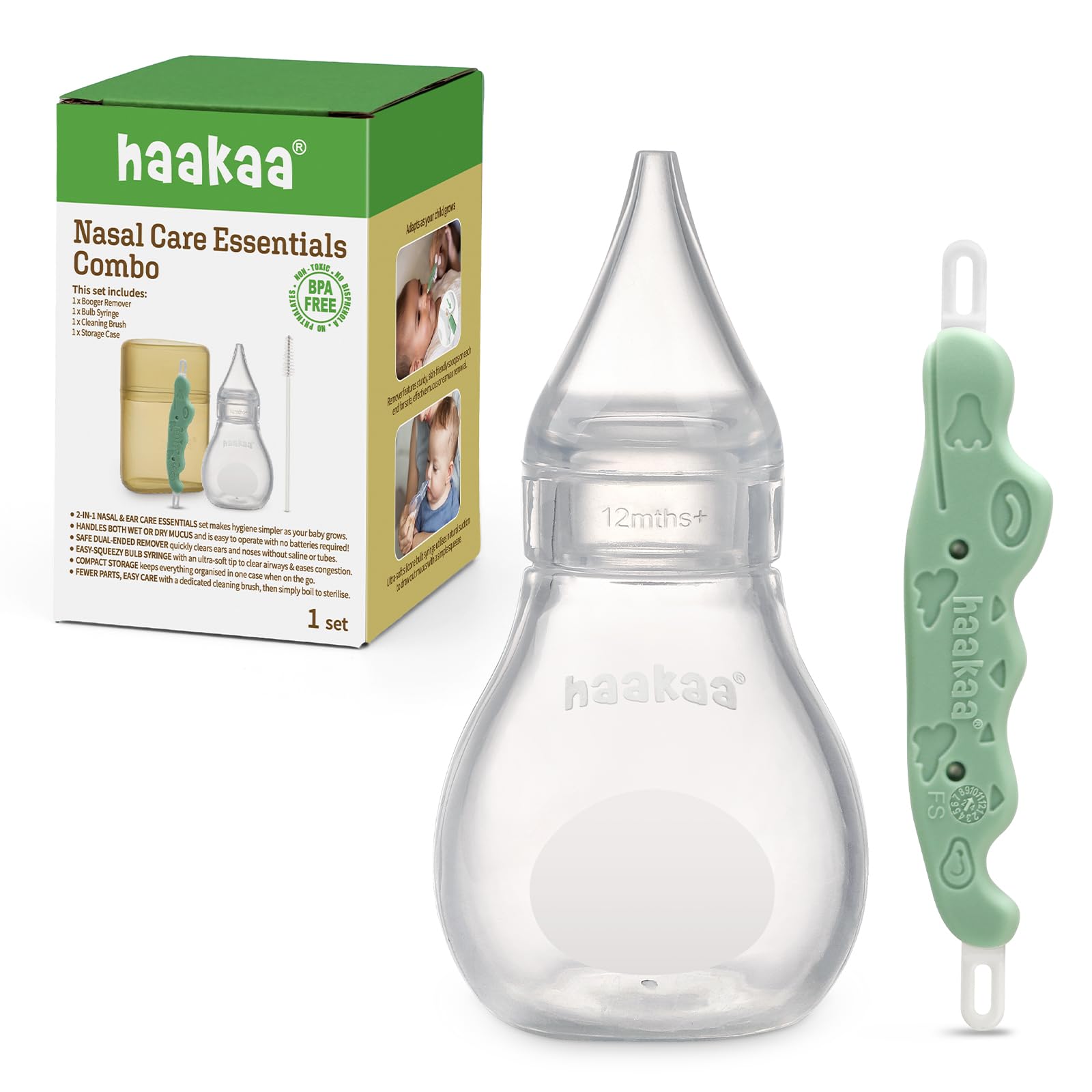 haakaa-nasal-care-essentials-combo-baby-nasal-aspirator-nose-picker-and-ear-clea image 1