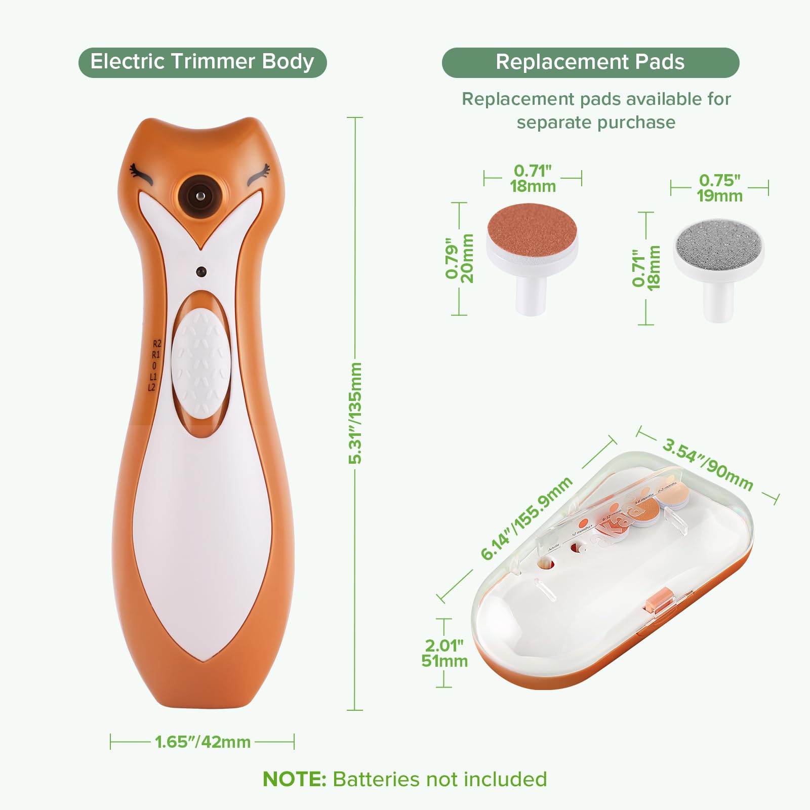 haakaa-clever-fox-electric-baby-nail-trimmer-for-newborns-toddlers-and-adults-6- image 8