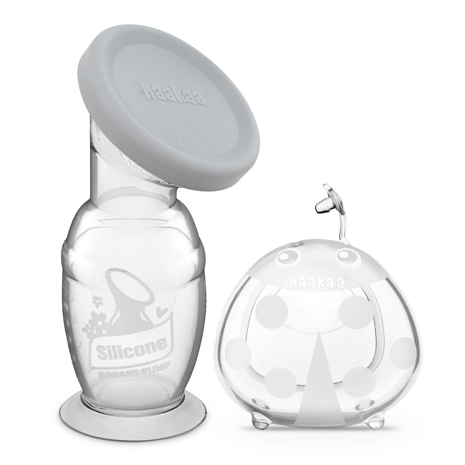 haakaa-100ml-manual-breast-pump-with-75ml-ladybug-milk-collector-combo-set image 1