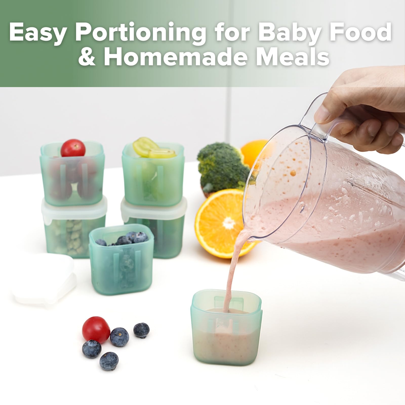 haakaa-mini-meal-silicone-baby-food-containers-3-oz-6-pack-with-airtight-lids image 2