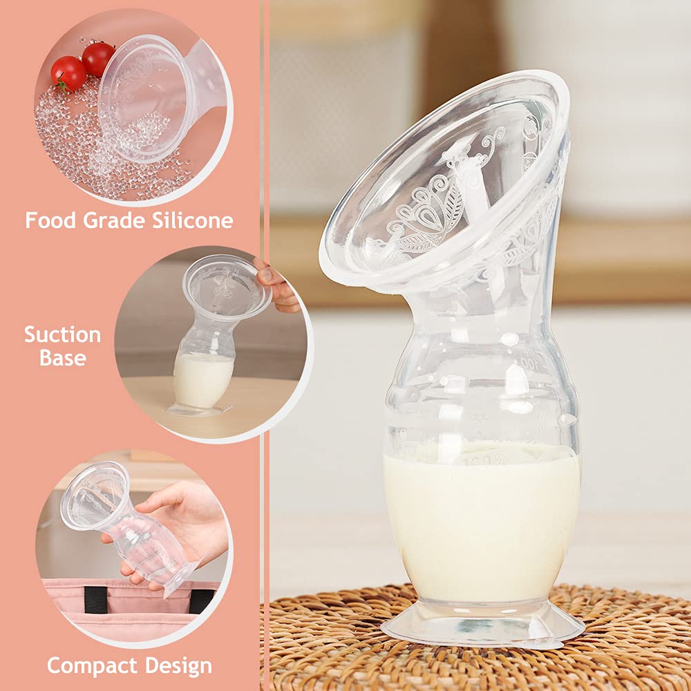 haakaa-manual-breast-pump-100ml-ladybug-milk-collector-75ml-set-with-cleaning-br image 5