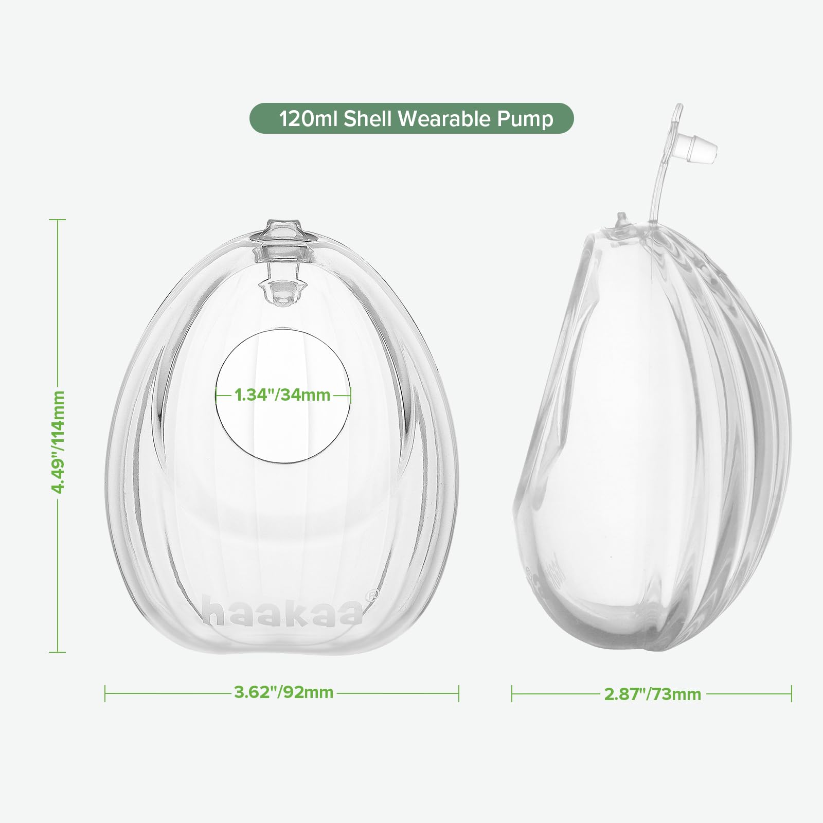 haakaa-shell-wearable-silicone-breast-pump-4oz-120ml-hands-free-passive-milk-col image 7